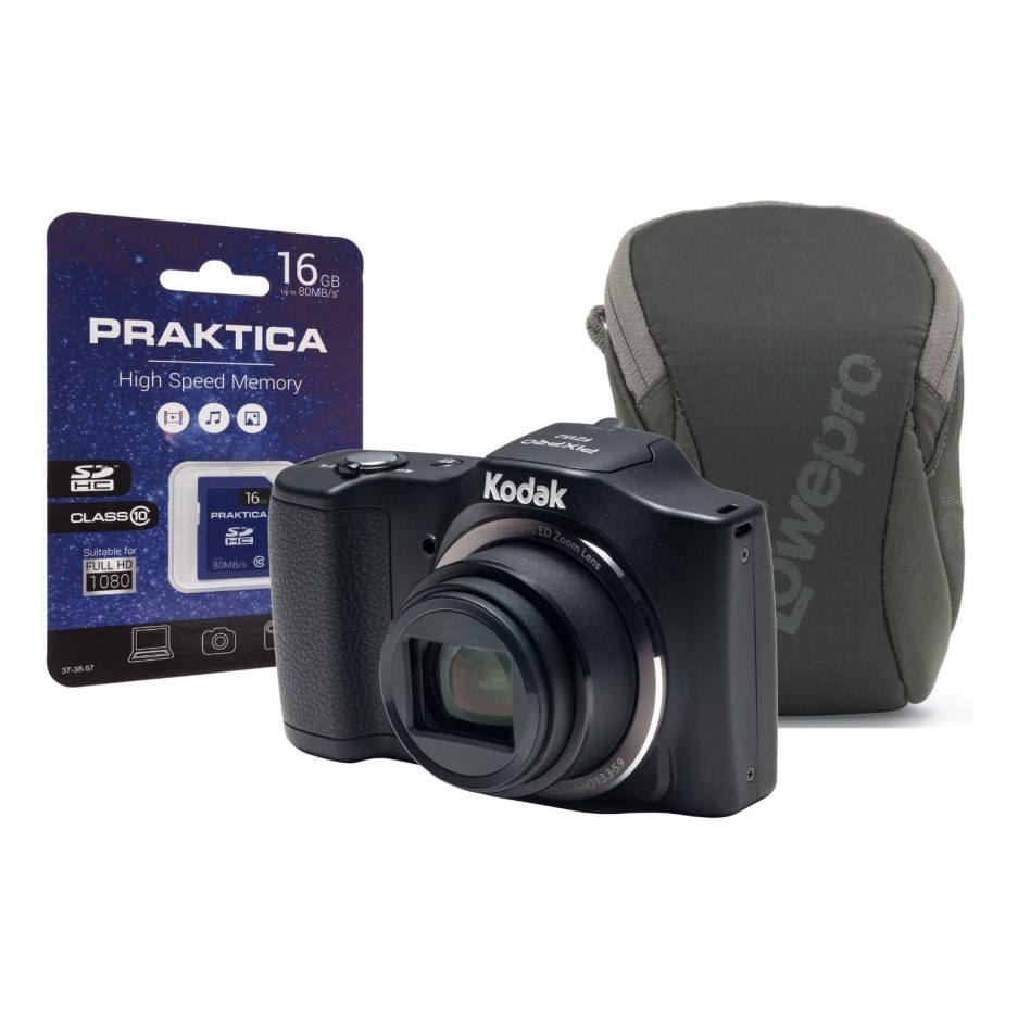 Kodak PIXPRO FZ152 Black Camera Kit inc 16GB SD Card and Case FZ152BK